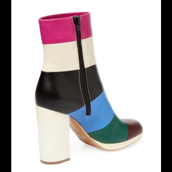 New Valentino Garavani Colorblock Ankle Boots - Picture 2 of 8